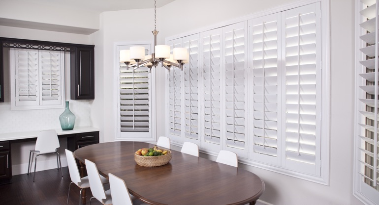 plantation shutters in Tampa kitchen